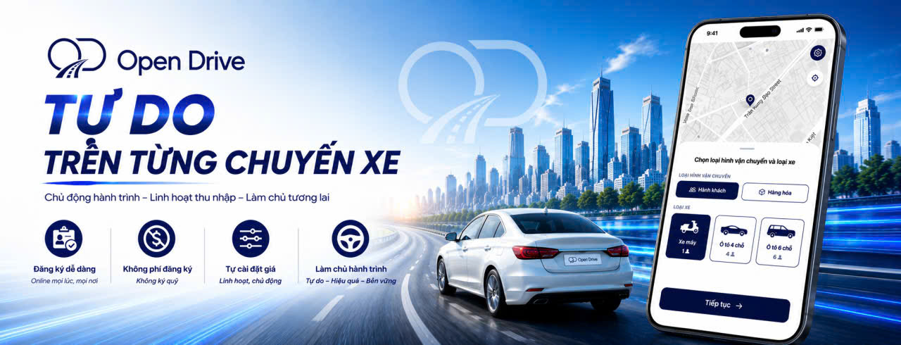 OpenDrive — Tự do trên từng chuyến xe